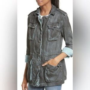 Free People Distressed Jacket Gray Size XS